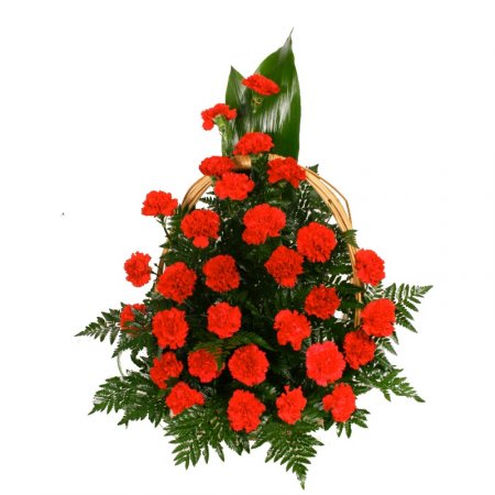 Bouquet Funeral Basket arrangement 2